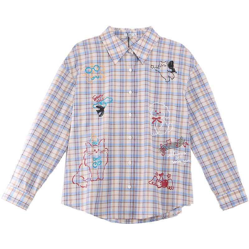 BETU Women s Retro Academy Style Cotton Shirt S