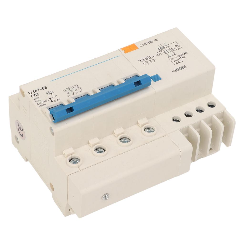4P Circuit Breaker Good Current Protection Device Pa66 Shell 4500A Breaking Capacity DIN Rail Mount Circuit Breaker 400V