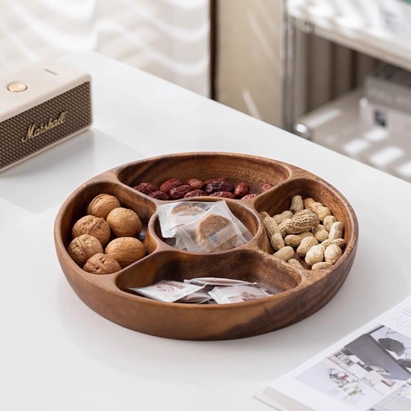 OLOEY Wooden Fruit & Snack Serving Tray