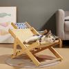 Solid Wood Adjustable Cat Tree Bed All-in-One Sisal Scratcher & Lounger Year-Round Durable Sand Chair for Cats - Litter-Free