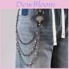 Soulcollision Catena per Cintura Punk Metal con Moschettone per Accessorio Moda Unisex