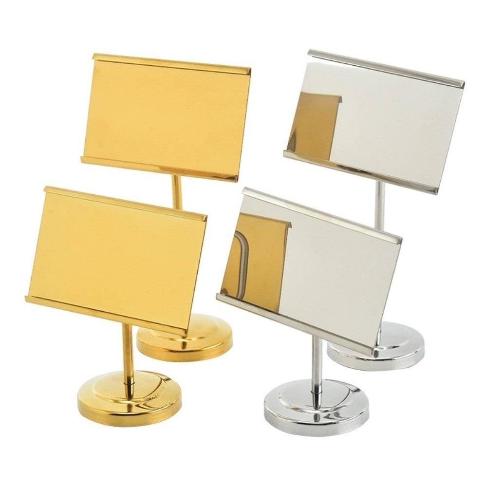 Multifunctional Stainless Steel Place Card Holder Gold/Silver/Black Multifunctional Table Number Stand Seat Card Clip Restaurant