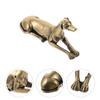 Mosiężne Ozdoby Dekoracyjne Dekoracja Domowego Biurka Zwierzęta Chart Figurka Rzemiosło Akcesoria Vintage Statuetka Psa