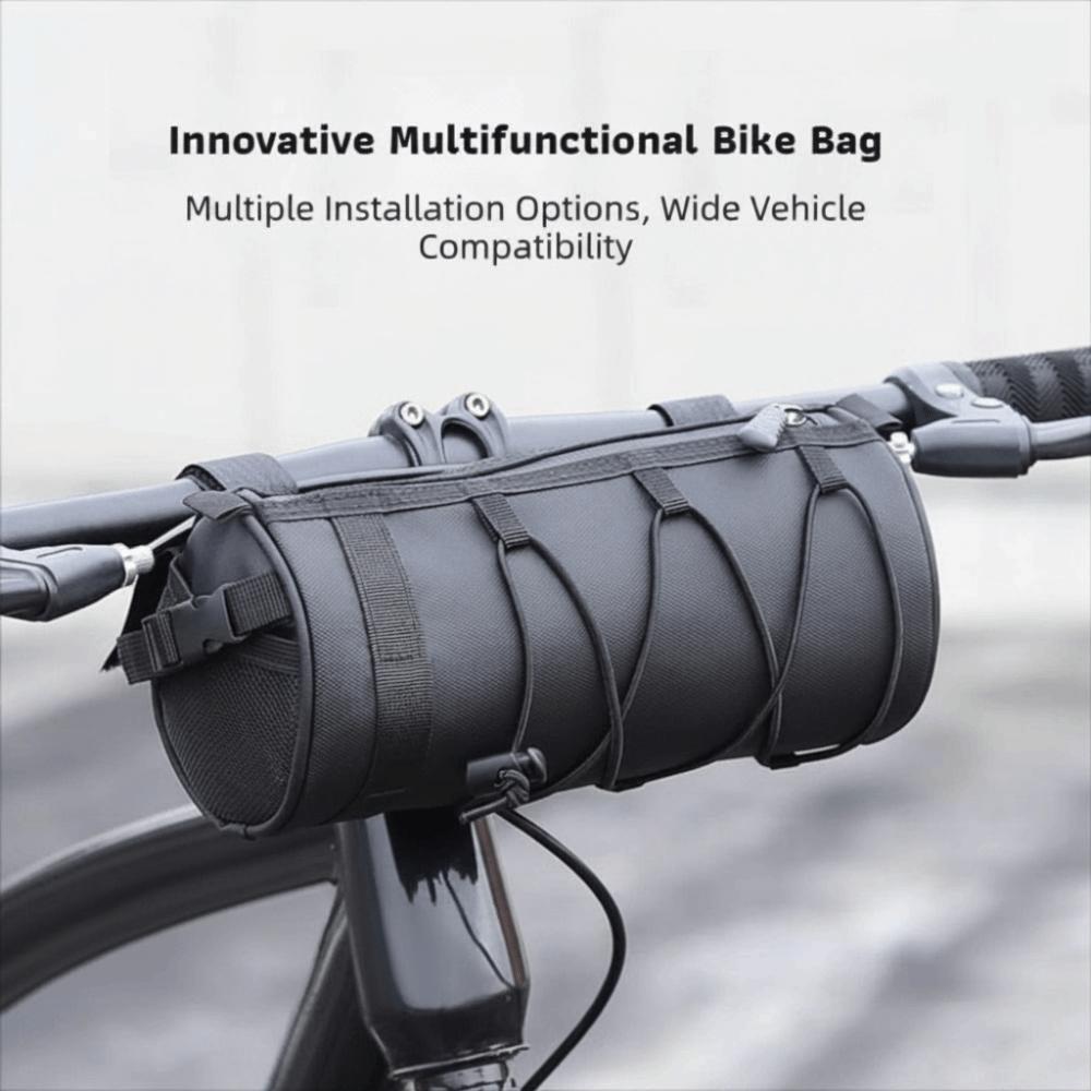 Multifunctional Bicycle Front Frame Bag Oxford Fabric Large Capacity Bike Storage Organizer With Elastic Band Cycling Accessory