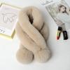 Women Fashion Autumn and Winter Newest Warm Scarf Fur Rabbit Plush Thick Scarf Solid Color Fur Ball Clothes Accessories New
