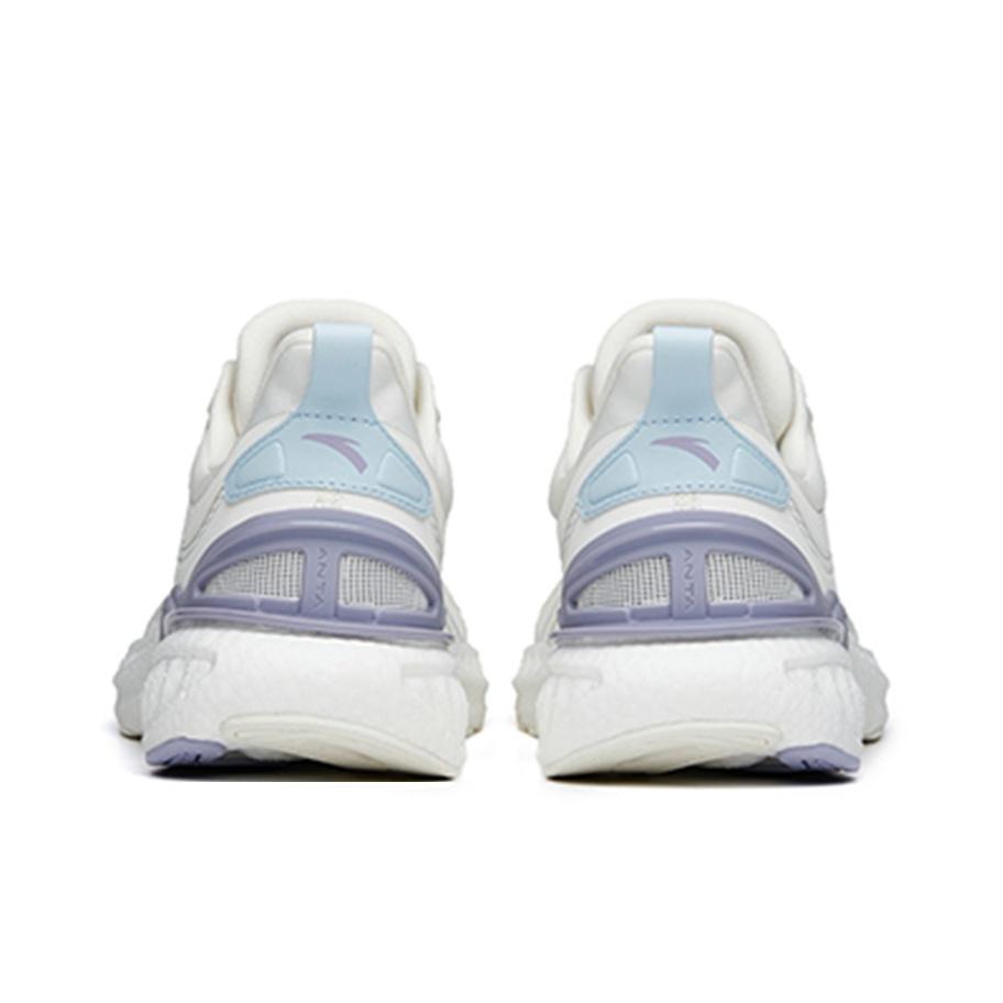 Anta Mars Foam Breathable Low-Top Running Shoes Women sneaker Ivory Purple 122215570R-3