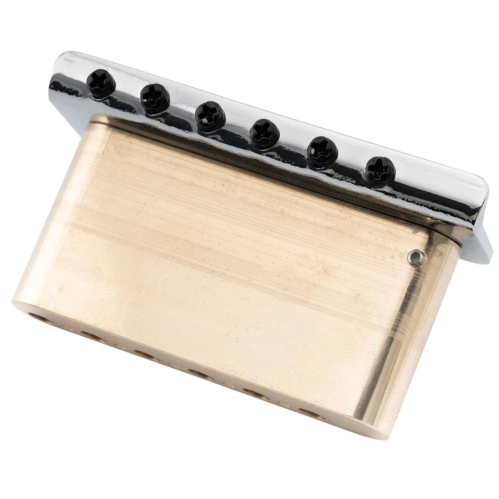 Musiclily Ultra Brass 36mm Tremolo Block with 10.8mm String Pitch for Strat Electric Guitars and Wilkinson M Series Bridges