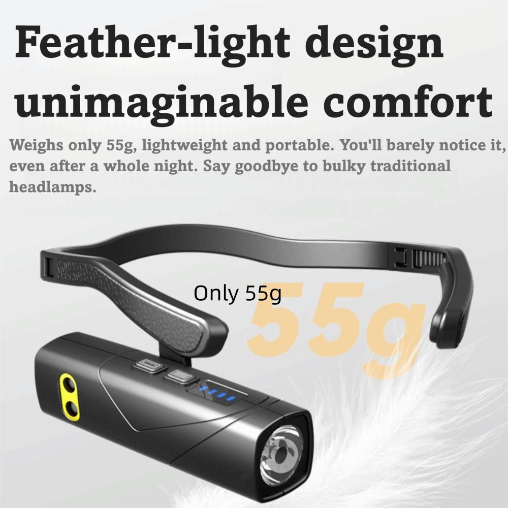 Smart Night Fishing Headlight Detachable Convenient Ear-mounted Flashlight Type-C Charging Long Endurance Sensor Headlight