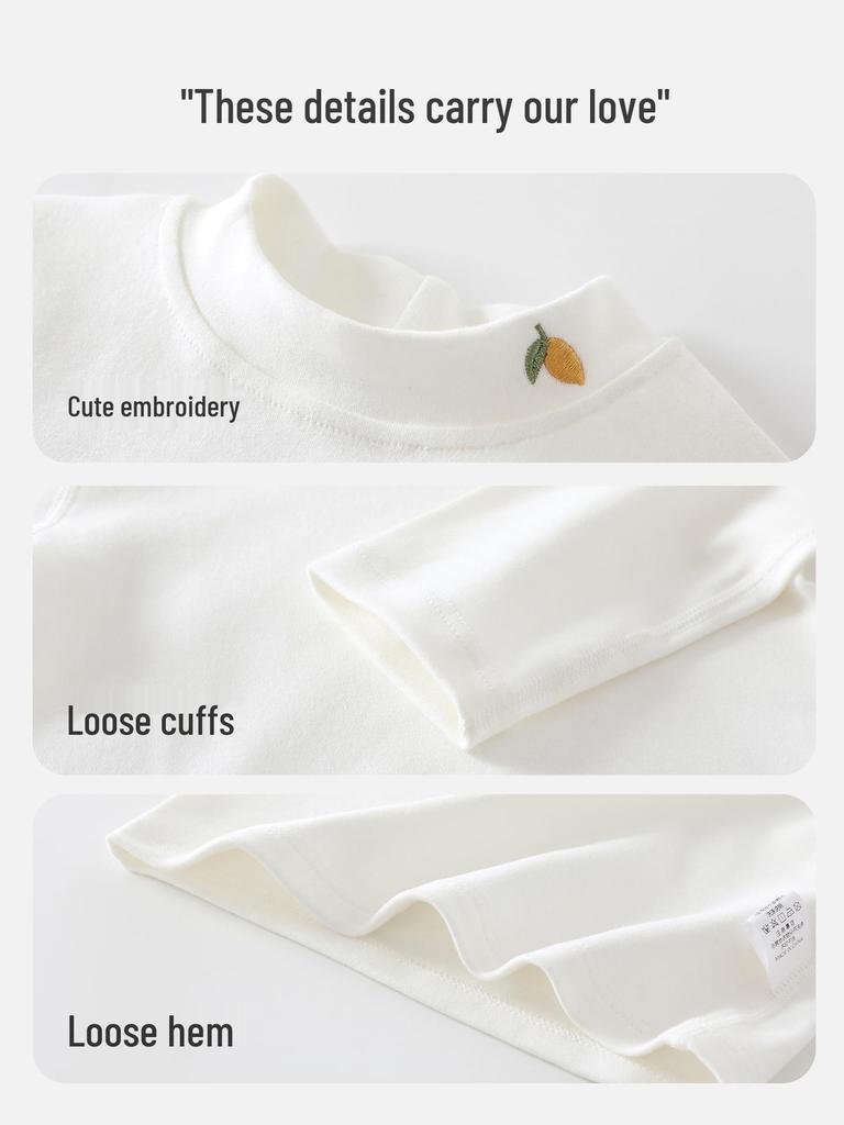 Children's High Neck Base Layer Top for Spring, Autumn, and Winter - Suitable for Infants and Toddlers (Boys & Girls).