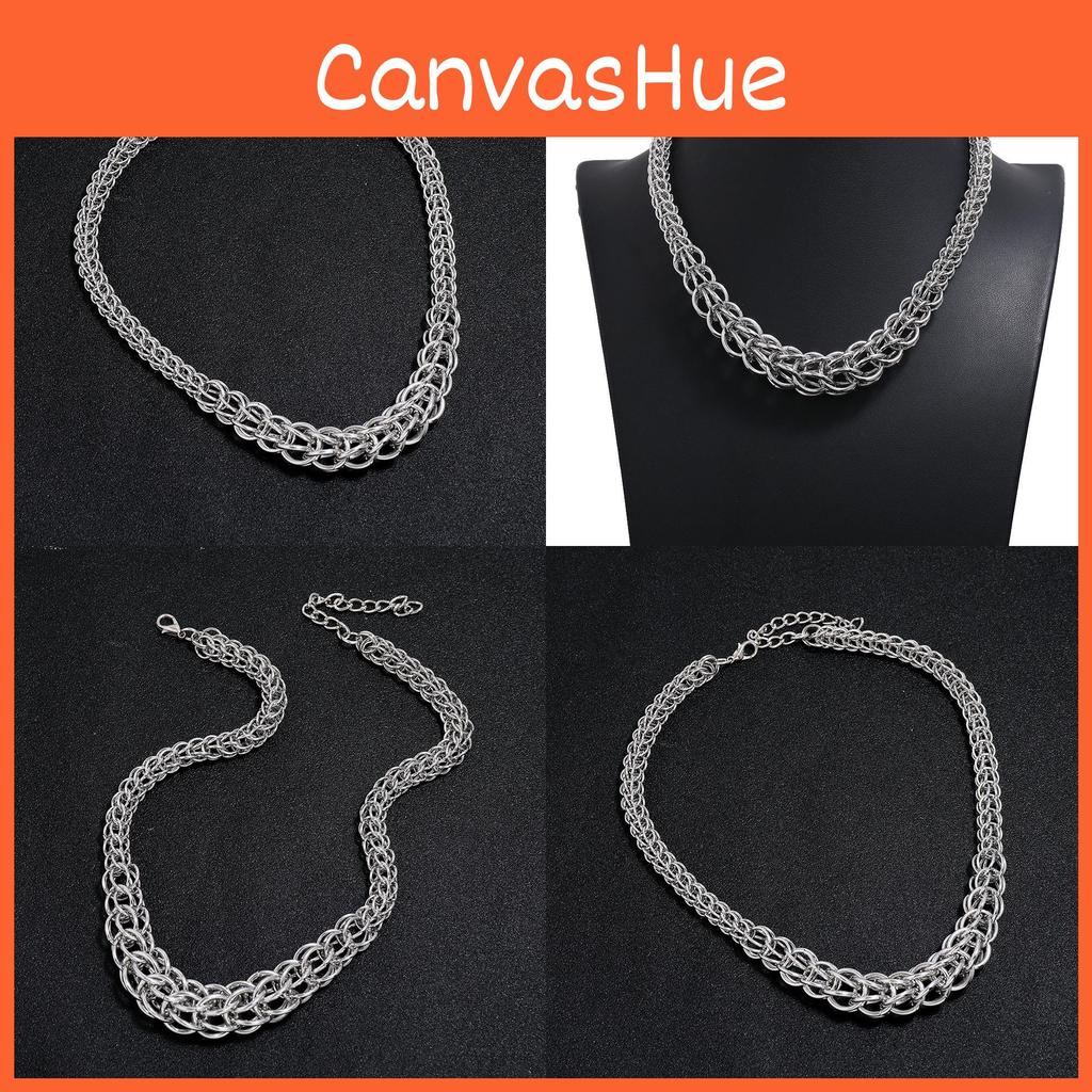 Summer Retro Steel Snake Chain Necklace With Multilayer Design For Artistic Fashion Enthusiasts