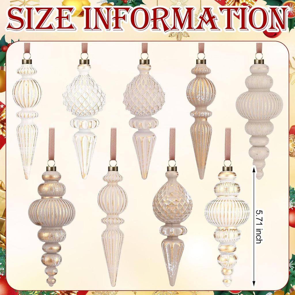 Retro Konischer Weihnachtsbaumkugel Anhänger - Unregelmäßige Form Feiertagsornament für Schaufensterdekoration