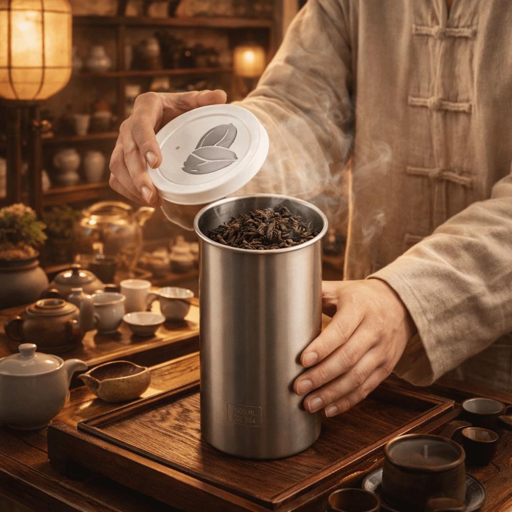 Airtight Coffee Bean Storage Jars Stainless Steel Tea Tin Coffee Canisters  for Coffee Tea Grain