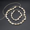 Natural Conch Shell Necklace 45cm White Beads Bracelet 19cm for DIY Women Exquisite Jewelry Elegant Party Accessories Gifts