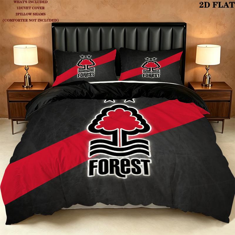 Nottingham Forest Pattern Bedding Quilt Set  Home Decoration  Gift (1 * duvet cover + 2 * pillowcase  without core)