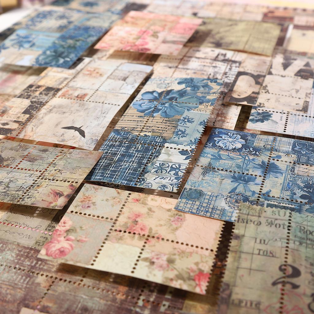 The Forgotten Reply Series Vintage Flower Landscape Punching Material Paper Creative DIY Junk Journal Collage Stationery