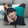 Custom ROWOON Pillowcase Wedding Decorative Cotton Linen Pillow Case For Home PillowCover 45X45(One Sides)