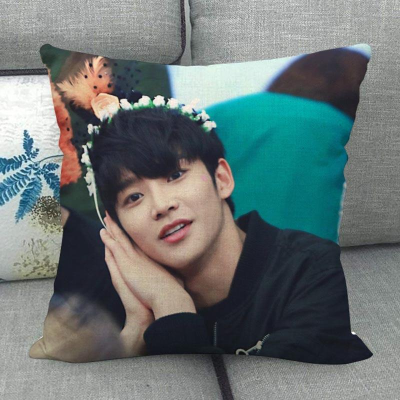 Custom ROWOON Pillowcase Wedding Decorative Cotton Linen Pillow Case For Home PillowCover 45X45(One Sides)