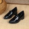 Tang Jing work shoes women's pointed 3 new small size inner height increase small leather shoes glossy patent leather