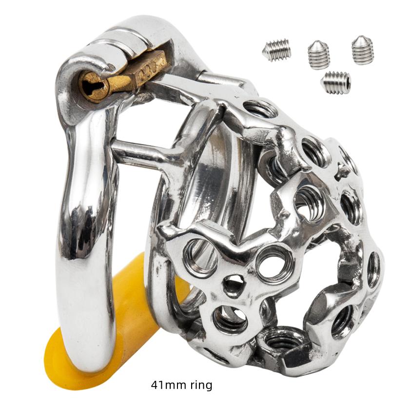 Dispositif ergonomique de chasteté masculine de serrure furtive d'acier inoxydable, Cage de coq, serrure de pénis, anneau de coq, ceinture de chasteté, S061