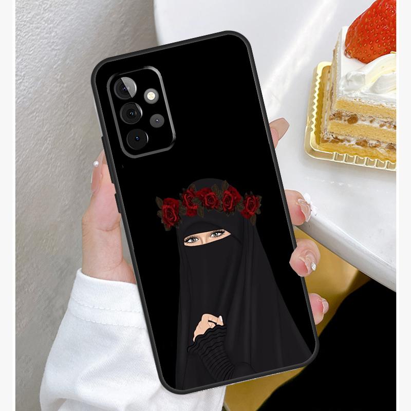 Niqab Königin Islamische Muslima Frau Hülle Für Samsung Galaxy A55 A35 A15 A14 A34 A54 A73 A53 A33 A23 A13 A12 A32 A52 A51 Hülle