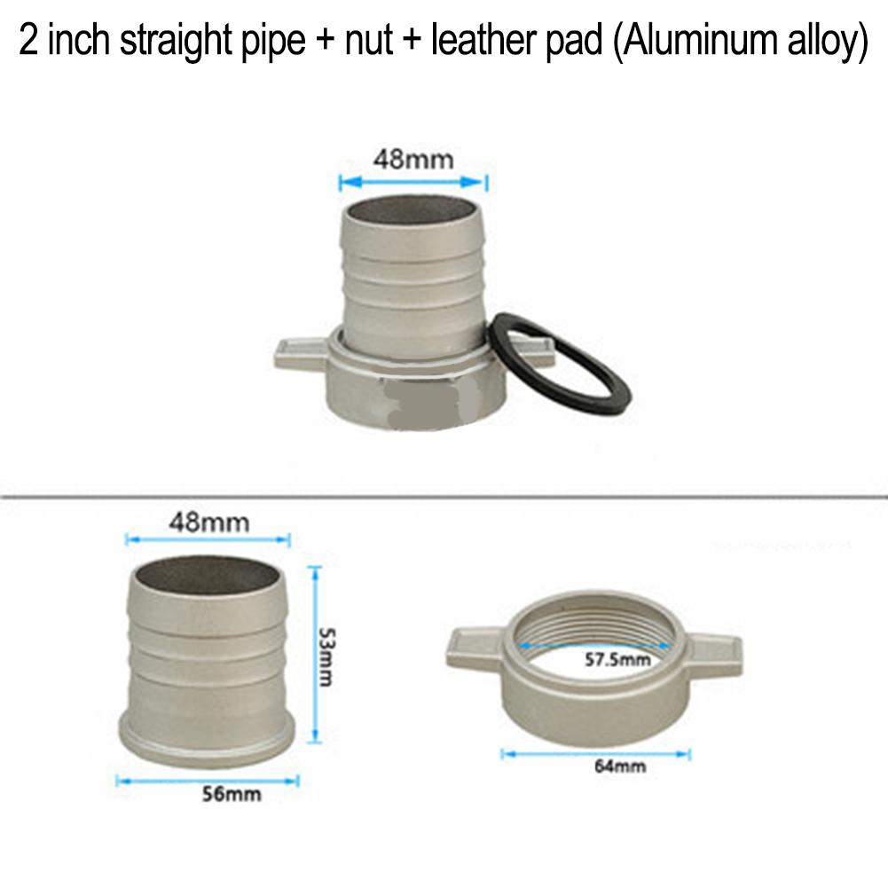 

Aluminum Water Pump Aluminum Pipe Connector With Rubber Gasket Water Pump Connecting Pipe Gasoline-Water Pump Accessories