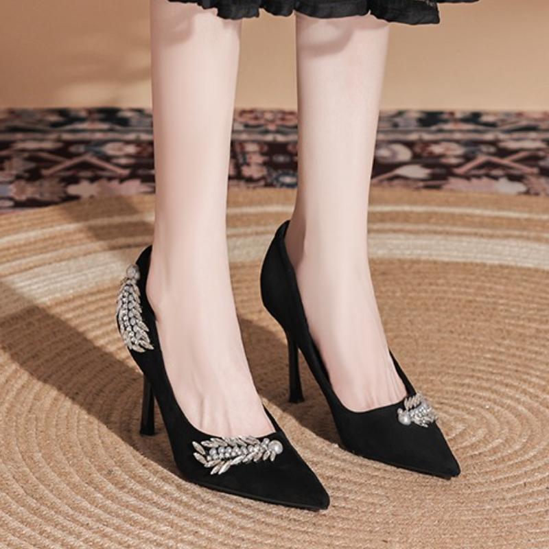 2026 Women's Spring New Sexy Pointed Designer High Heels Elegant Dress Party Comfortable Lightweight Single Shoes Plus Size