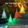 Mini LED Star Tree Night Light: Christmas Ornament & Ambient Lamp