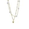 Pearl Love Heart Layered Necklace - Summer French Luxury, Elegant Choker for Women