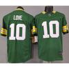 Green Bay Packers 10 Love Custom Embroidered Rugby Jersey Men Women Fans