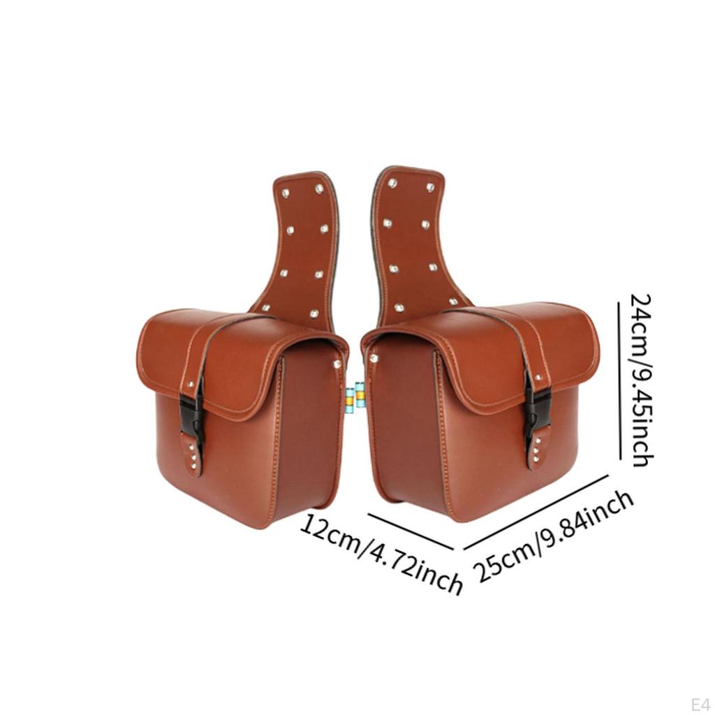 2 Pieces Motorcycles Saddlebags Motorbike Luggage Bag Portable Firm Attachment Tool Pouch for