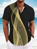 Men's Geometric Line Abstract Art Shirt Summer Shirt Button Up Shirt Short Sleeve Fashion Summer 3D Print Casual Shirt