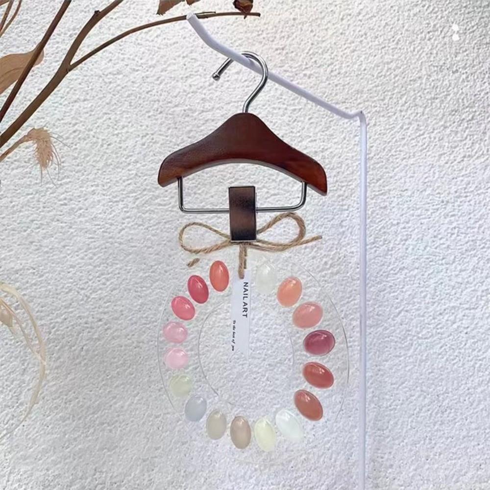 Stainless Steel Clips Nail Showing Shelf Acrylic Mini Wooden Hangers Nail Art Shop