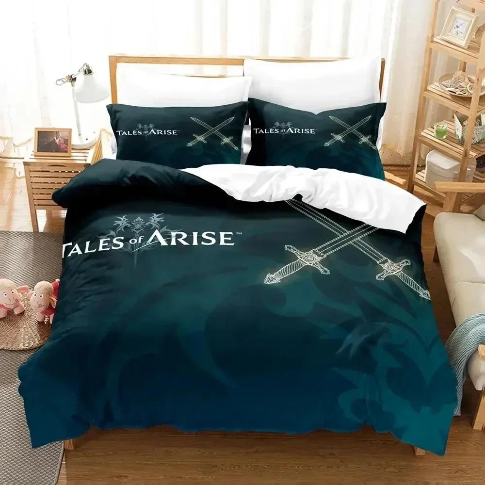 3D Print Game Tales of Arise Bedding Set Printed Bed Set With Pillowcase Bed Duvet Cover Soft Queen King Size Bedclothes Home