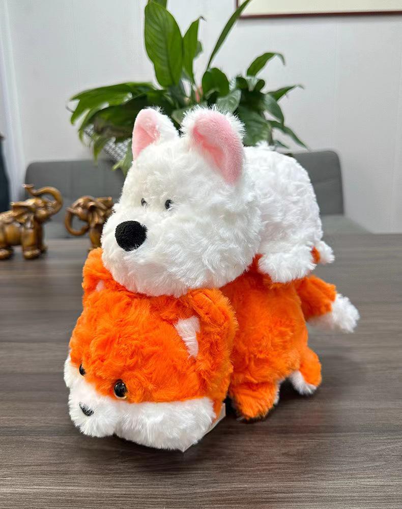 Creative Plush Animal Friends: Fox, West Highland Puppy, Transformation Doll, Shark, Bee, Turtle