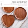 Heart Shaped Wooden Pallet Portable Snack Food Dessert Tray Tableware Tray Decorative Hotel Serving Dishes Trays Platters