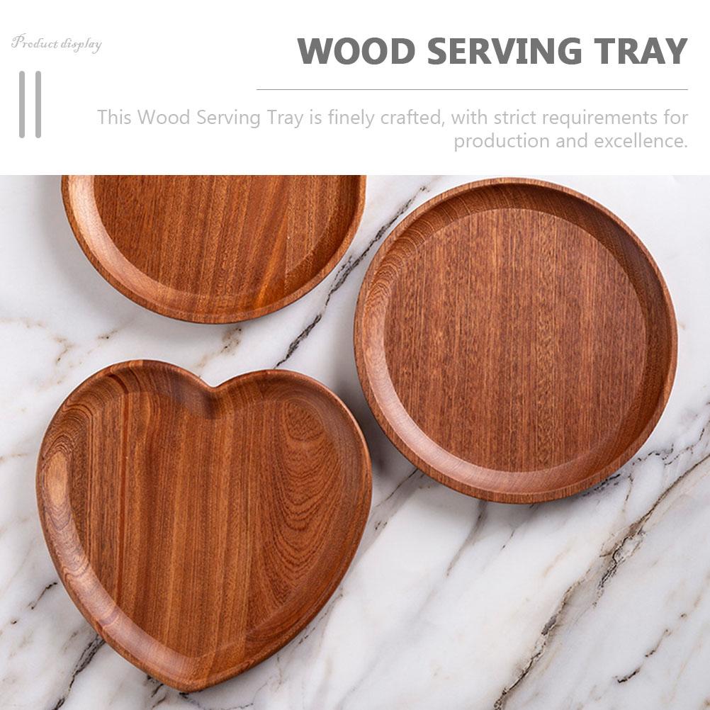 Heart Shaped Wooden Pallet Portable Snack Food Dessert Tray Tableware Tray Decorative Hotel Serving Dishes Trays Platters
