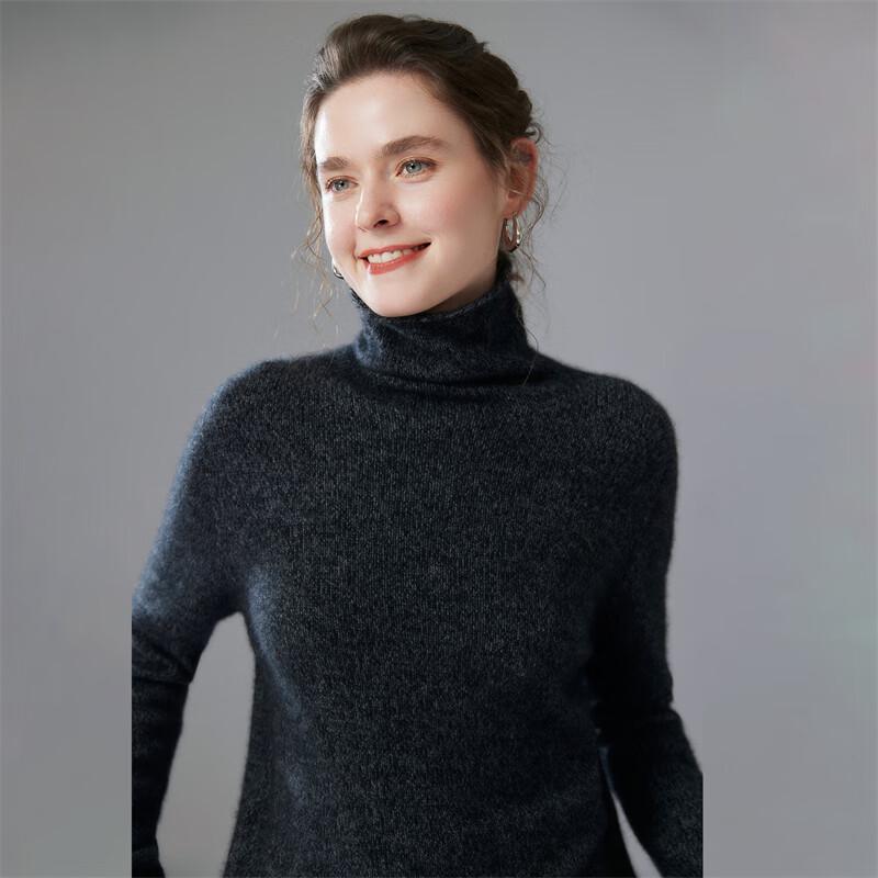 Fanzhen Damen Pullover mit Rollkragen aus dicker Kaschmir-Mischung