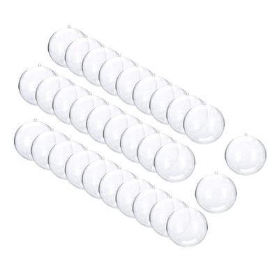 30Pcs Clear Ball Wedding Favours Balls DIY Empty Arts,Round Ornaments,Ball Clear Fillable Baubles for Home Christmas Wedding