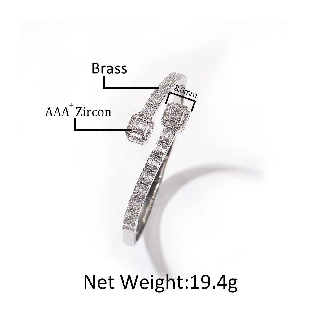 Fine Staggered Diamond Bracelet Fashion Hip Hop ins Style Bracelet Niche Design Sense Jewelry Women