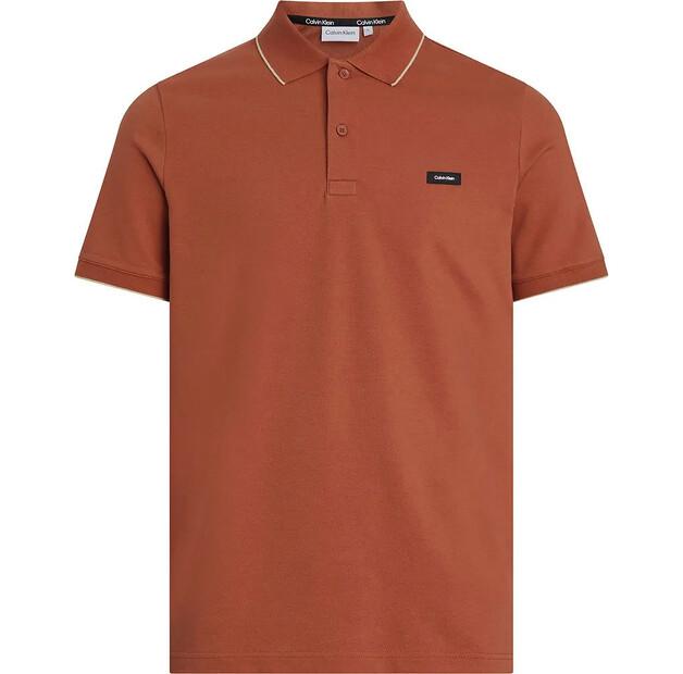 

Calvin Klein Stretch Pique Tipping поло с короткими рукавами S