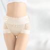 Women's Underwear Satin Sexy High Waisted Briefs Cinched Ice Silk Wavy Edge Lightweight Cotton Crotch Triangle Panties