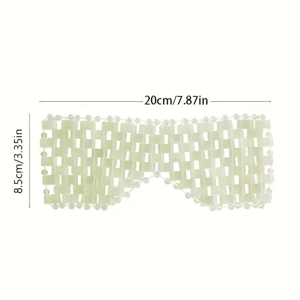 

Новая маска для глаз из розового кварца и нефрита, массажный инструмент, натуральный нефритовый камень для расслабляющего массажа глаз, инструмент для массажа кожи и ухода за красотой, подарок белый