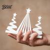 Abstract Christmas Tree Sculpture 3D Printed Figurine Modern Minimalist Xmas High-end Decor with Star Topper for Home Office Holiday Party
