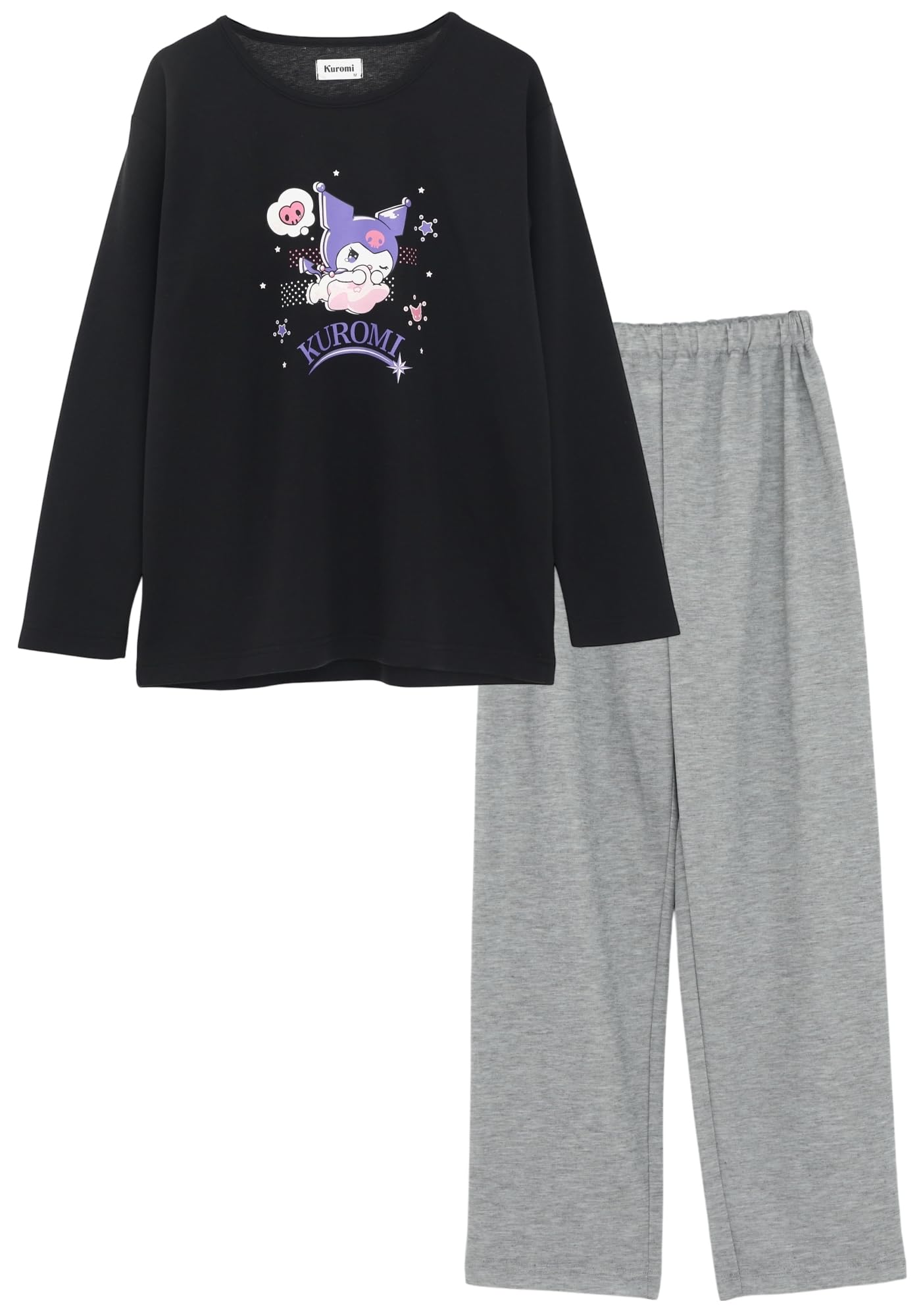 

Kaituck Family Персонажи Sanrio Kuromi Домашняя одежда Длинная женская пижама, Рукав, Весна/Осень, M/L (Л, Черный) чёрный