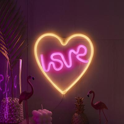 Sweet LOVE Neon Signs W Base,LED Light,Atmosphere Lighting for Wall,Night Lamp for Birthday, Wedding Party,Christmas,Lover,Decor