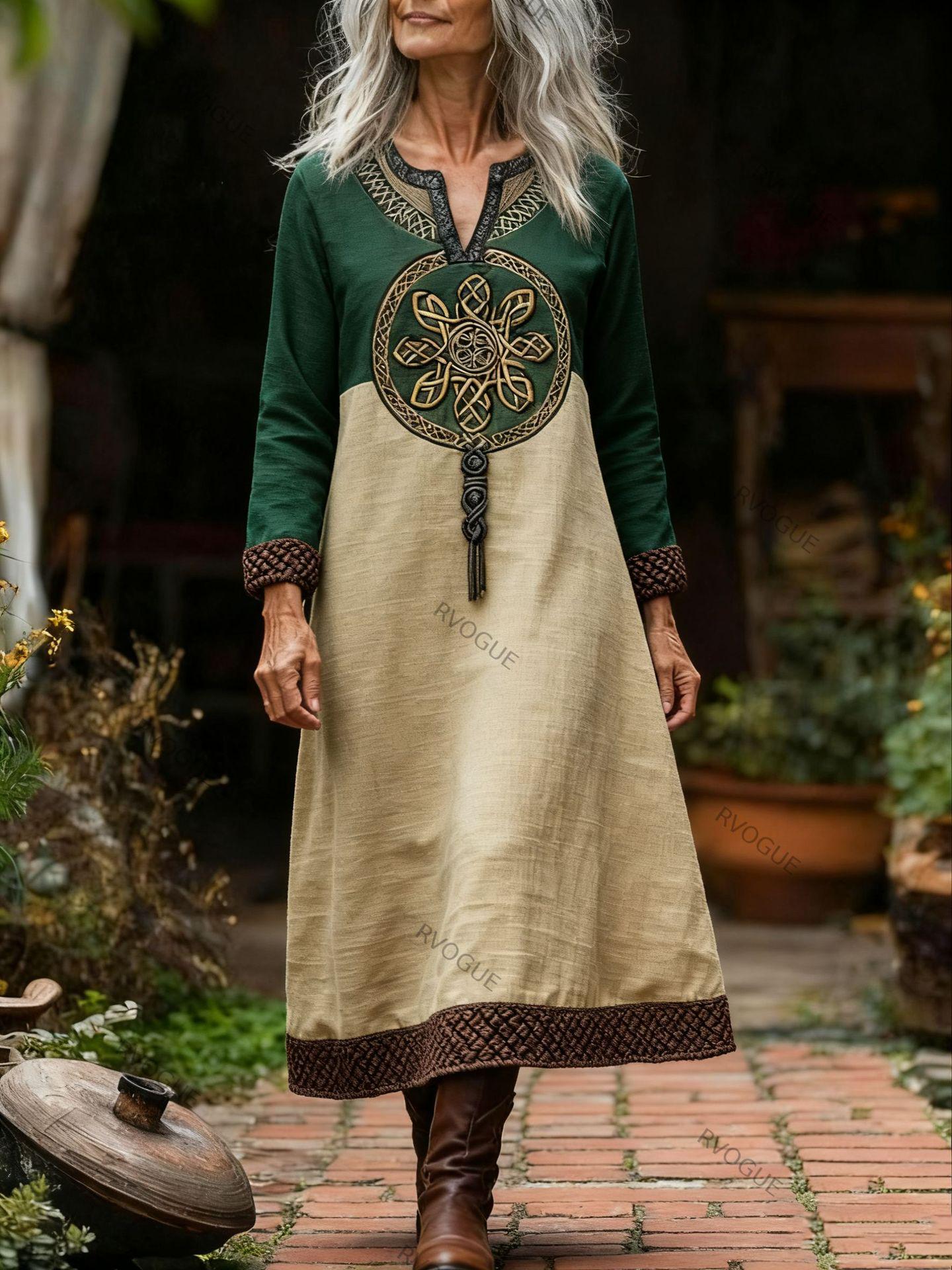 

Slimming Long Sleeve Autumn Dress with Custom Digital Prints 5XL
