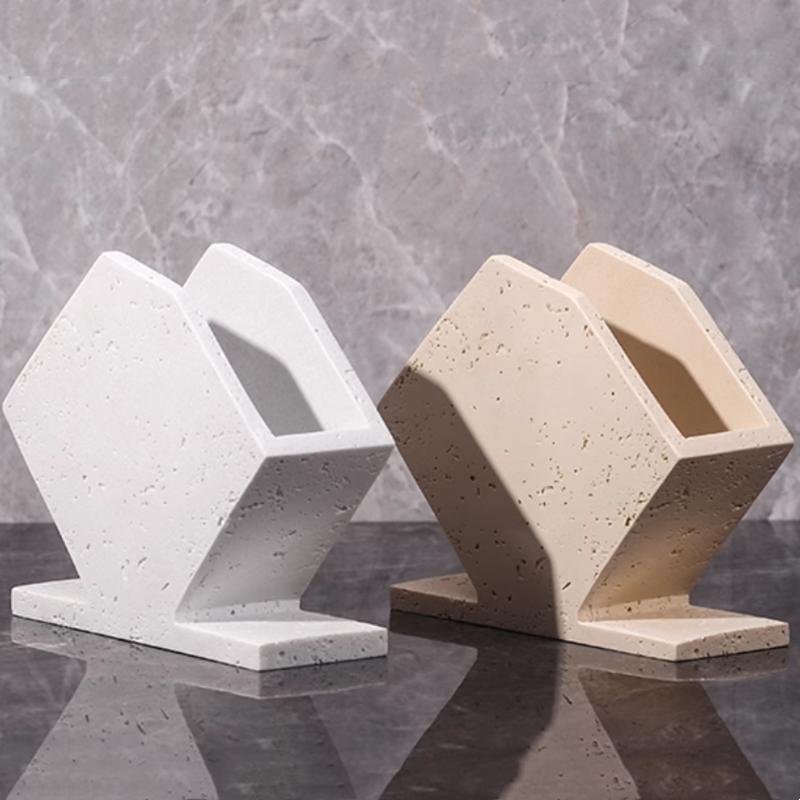 Creative Napkin Holder, Retro Square Upright Tissue Holder, Tissue Box, Kitchen, Restaurant, Desktop Tissue Storage Box