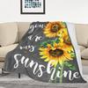 Sunflower Blanket Soft Flannel Blanket Sunflower Gift For Mom Daughter Wife