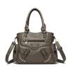 Women Casual Multiple Pockets Tote Bag Lady Large Capacity Shoulder Crossbody Bag for Womens Vintage Soft Leather Travel Bag Sac