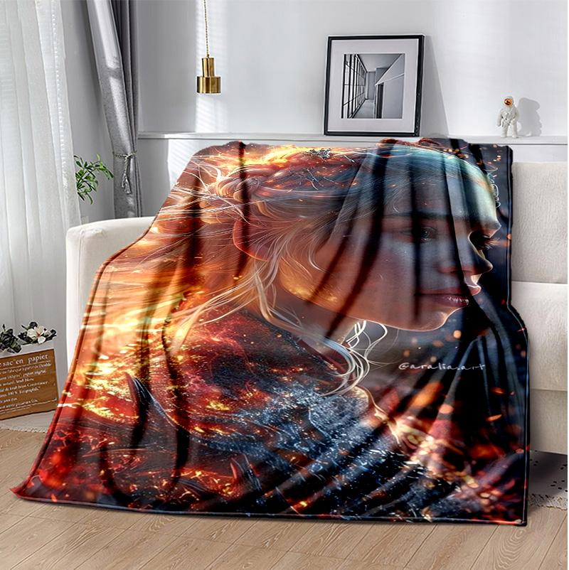 Game Thrones Flannel Blanket Soft Warm All-Season Throw, Design for Camping, Car Travel, Hiking Sofa, Bed, Office Perfect Gift for Parties